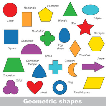 Geometric shapes set.