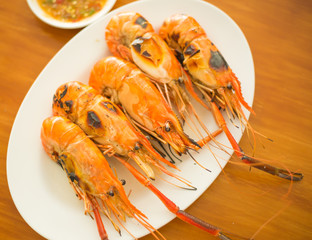 grilled prawns