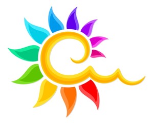 Logo of the color sun. 