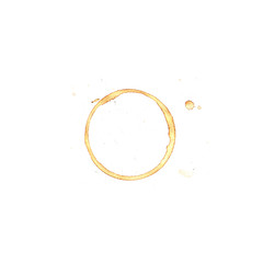 Coffee cup rings isolated on a white background.