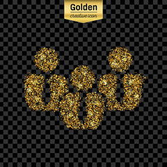 Gold glitter vector icon