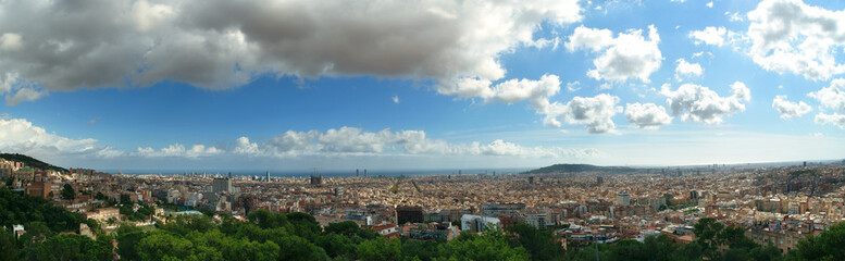 Fototapeta na wymiar aerial view on barcelona