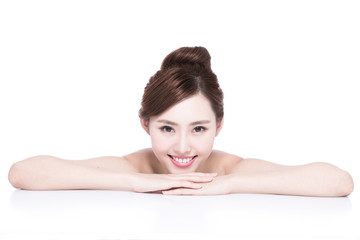 Obraz premium Charming woman Smile face