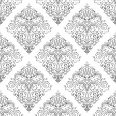 Damask seamless ornament. Traditional light pattern. Classic oriental background for design and decorate