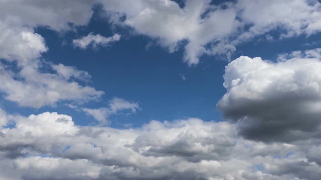 Timelapse of cloudscape on a stormy spring day