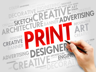 PRINT word cloud concept