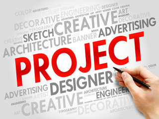 PROJECT word cloud, business concept
