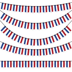 garlands with dutch national colors