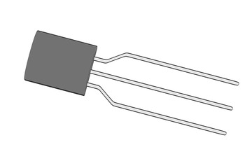 2d cartoon illustration of transistor