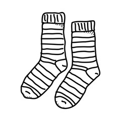Simple doodle of a pair of socks