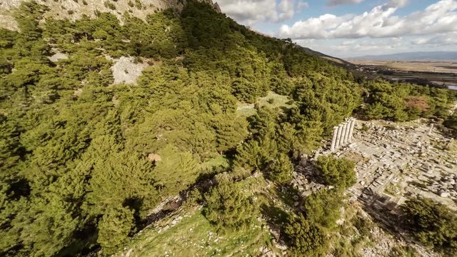 Flight Over the Athene Temple in Ancient Priene