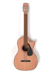 Obraz premium 3d rendering of acoustic guitar