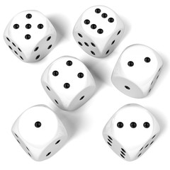 3d rendering of playing dices