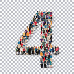 People number alphabet 3d