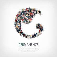 permanence people sign 3d