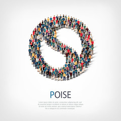 poise people sign 3d