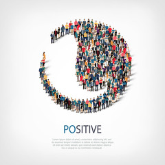 positive people sign 3d