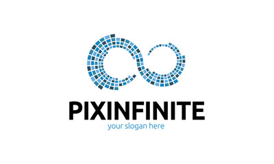Fototapeta premium Pixel infinite Logo