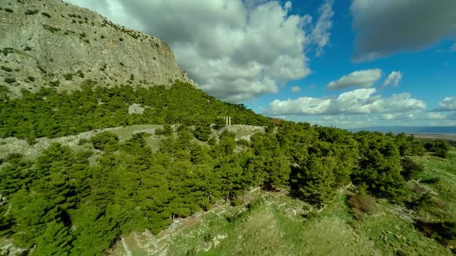 Flying Over the Ancient City of Priene, Soke, Turkey