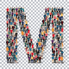 Fototapeta premium People letter alphabet 3d