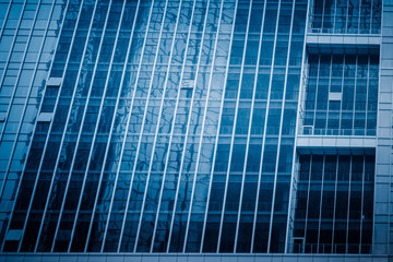 building appearance, blue toned image.