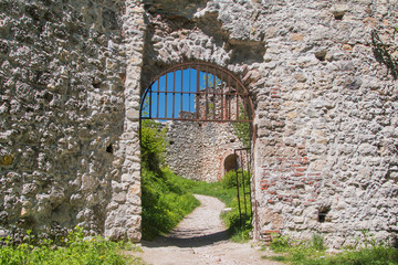 The gates of the old ruined medieval fortress Samobor, Croatia 