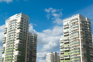 Fototapeta premium Facade of a modern apartment building