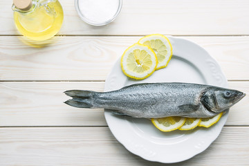 Fresh ocean fish seabass