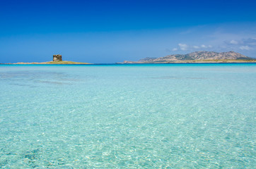 Beach Pelosa on Sardinia, Italy