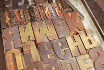 Wood Movable Type Letterpress Letters