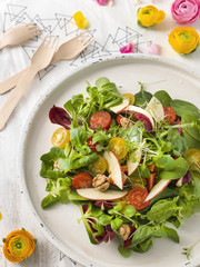 gartensalat mit apfel