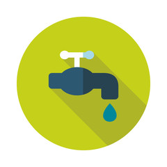 Faucet flat vector icon