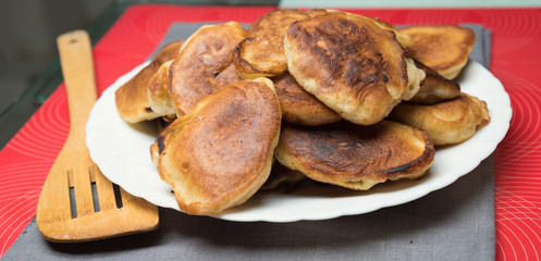 delicious homemade pancakes baking