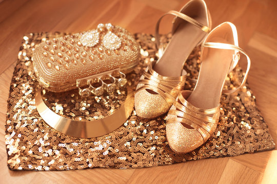 Golden. Womens clothes and accessories.  Shoes. Luxury fashion