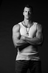 Strong man portrait
