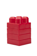 Naklejka premium close up image of red block