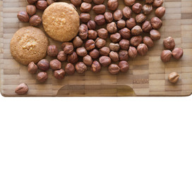 Homemade delicious cookies biscotti with hazelnuts