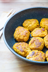 A Pan with Beautiful Tasty Paleo Sweet Potato Pancakes