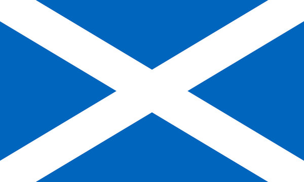 Naklejki Scotland flag, Bratach na h-alba,  Flag of Scotland, Scottish flag, Saint Andrew's cross, National flag of Scotland standard proportion and color mode RGB