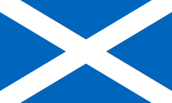 Scotland flag, Bratach na h-alba,  Flag of Scotland, Scottish flag, Saint Andrew's cross, National flag of Scotland standard proportion and color mode RGB