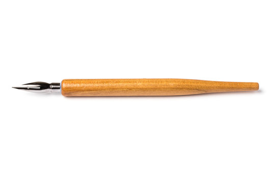 fountain pen on white background