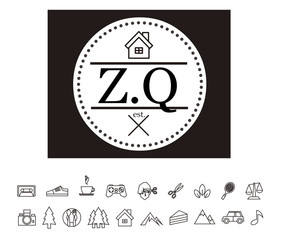 ZQ Initial Logo for your startup venture