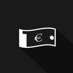 Paper Money Icon - Isolated On Black Background-Vector Illustration,Graphic Design. Business Concept