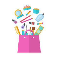 Make up concept flat illustration