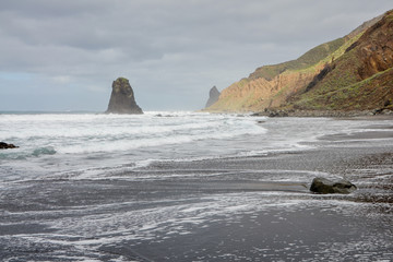 beach on the seashore near Roques de Anaga
Tenerife, Canary Islands, Spain