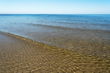 Calm gulf of Riga, Baltic sea.