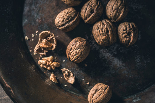 Delicious handful of raw nuts