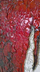 czerwona krwista śliska powierzchnia