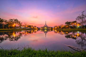 Fototapeta premium Rama9 public park sunset