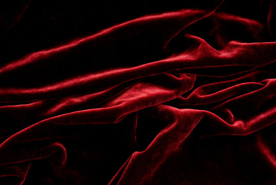 Fototapeta close up of elegant red velvet - fashion design - abstract background